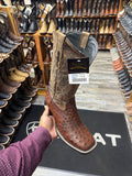 JB Dillon Reserve Full Quill Ostrich Square Toe Boots
