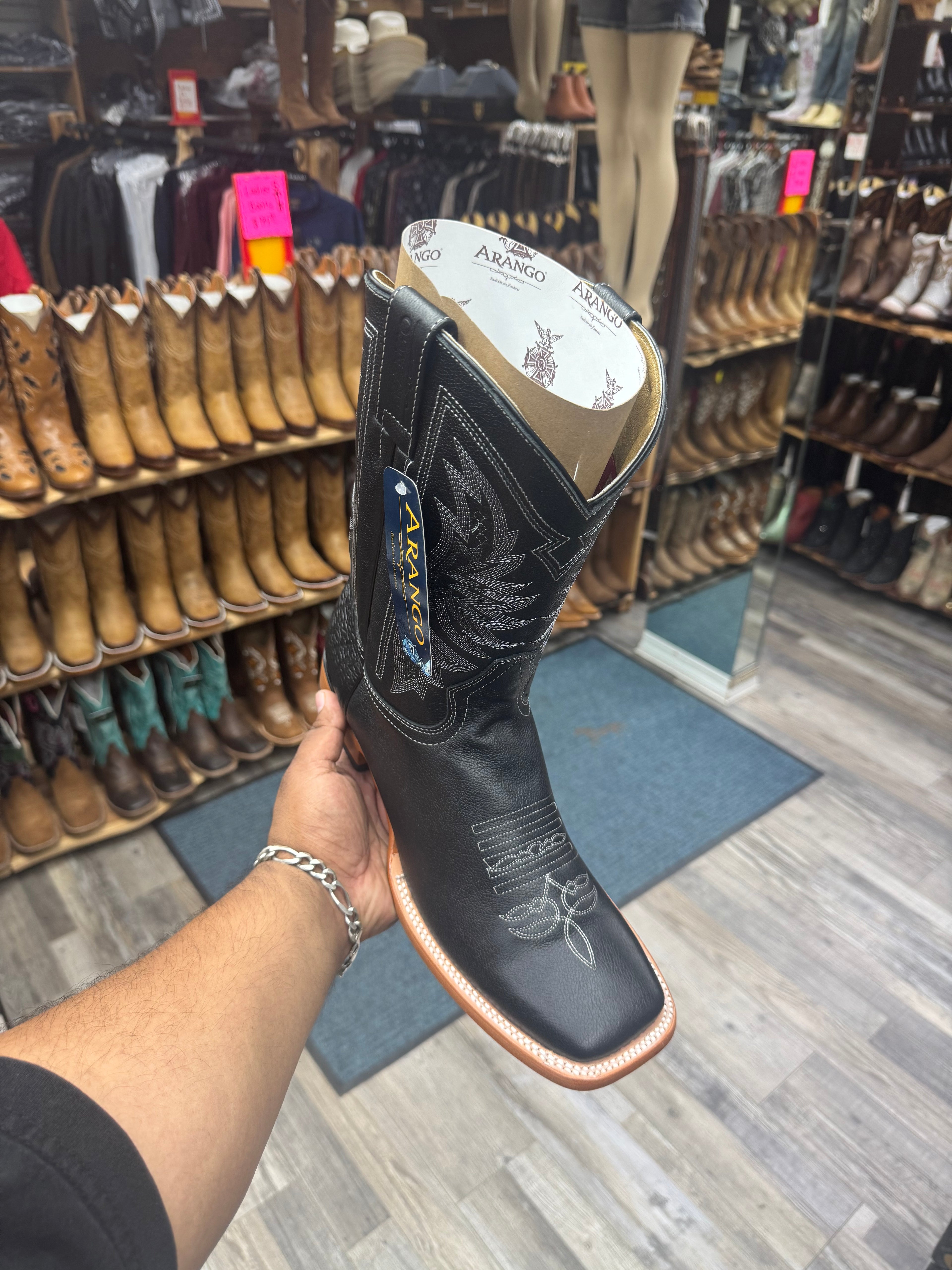 Arango Renegado Leather Square Toe Boots