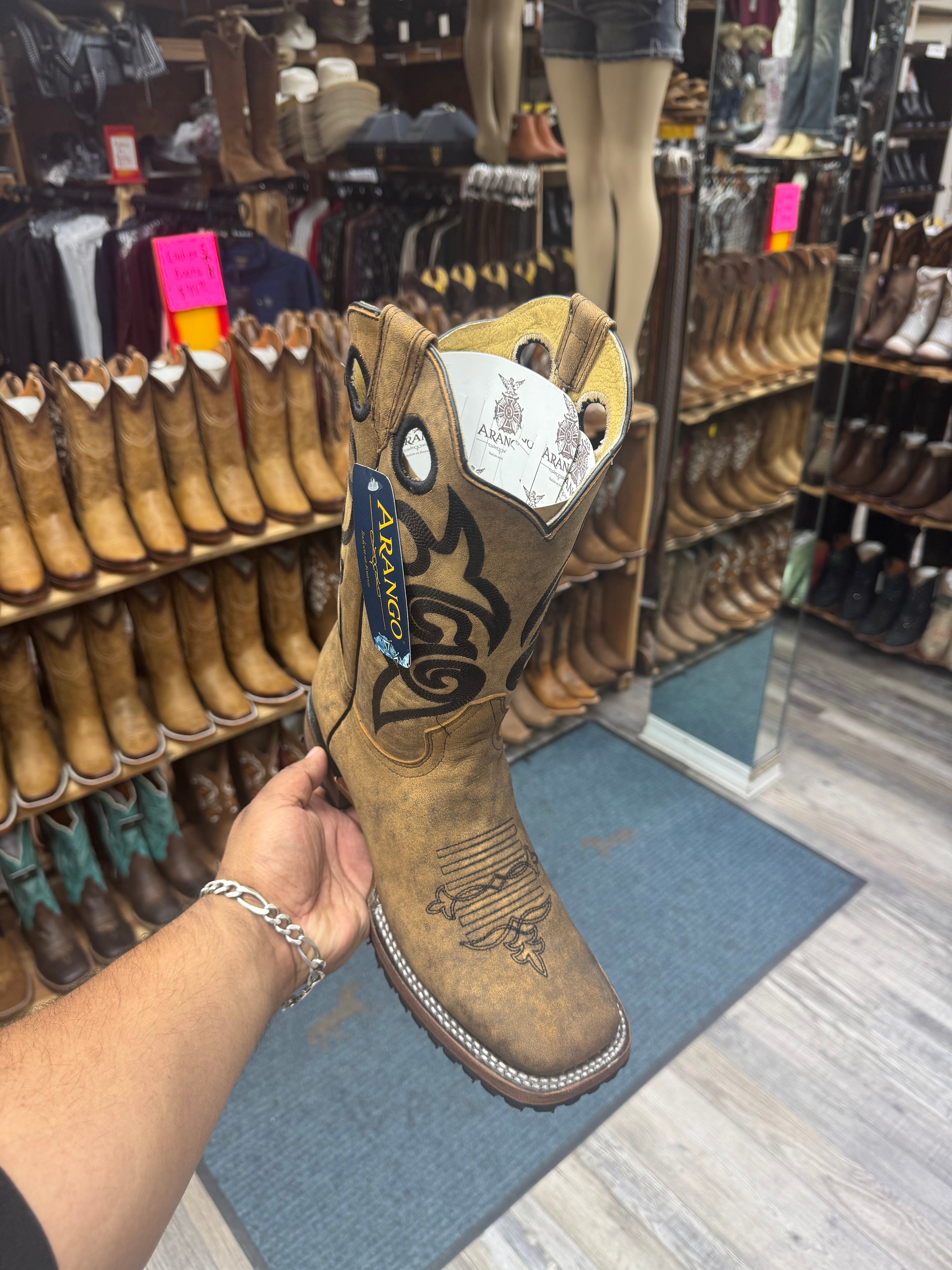 Arango MORO Leather Square Toe Boots
