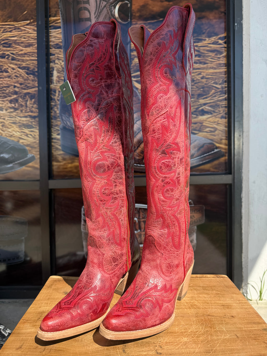"Julia Red" Buck & Brana Extra High Knee High