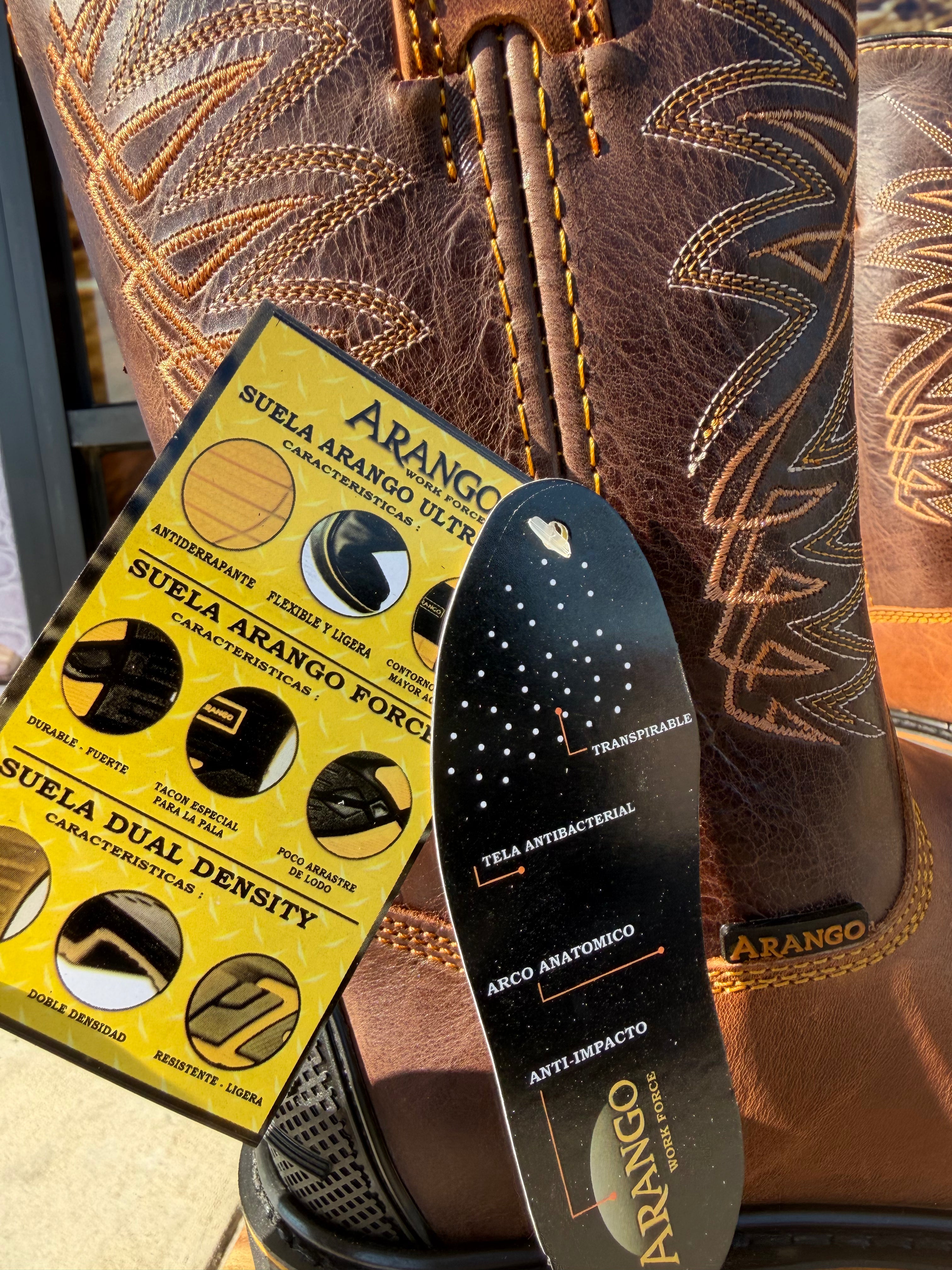 Arango Square Toe Work Boot No steel-toe/ Bota trabajo Sin Casco