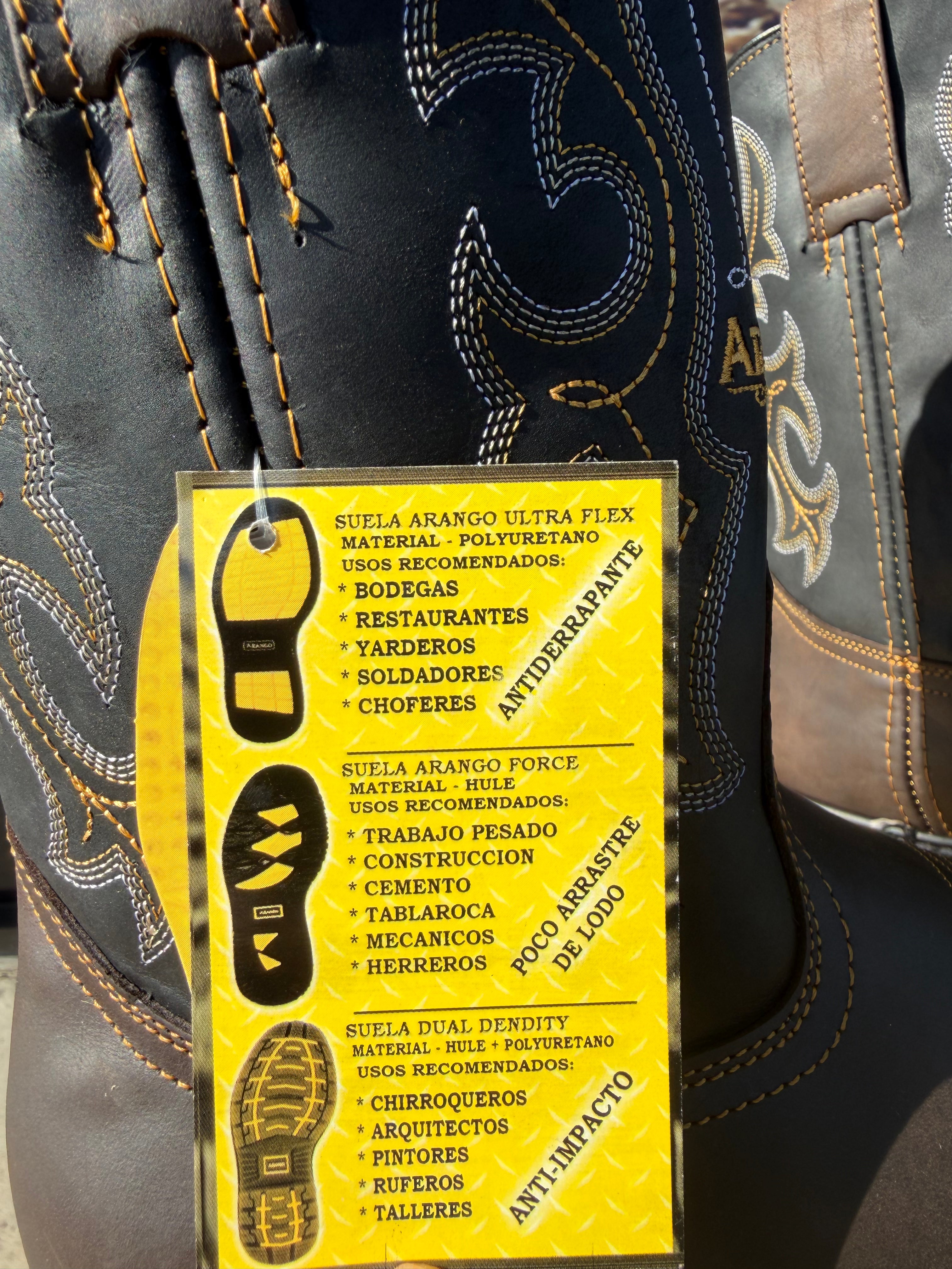 Arango Dark Brown Work Boots (steel-toe available)