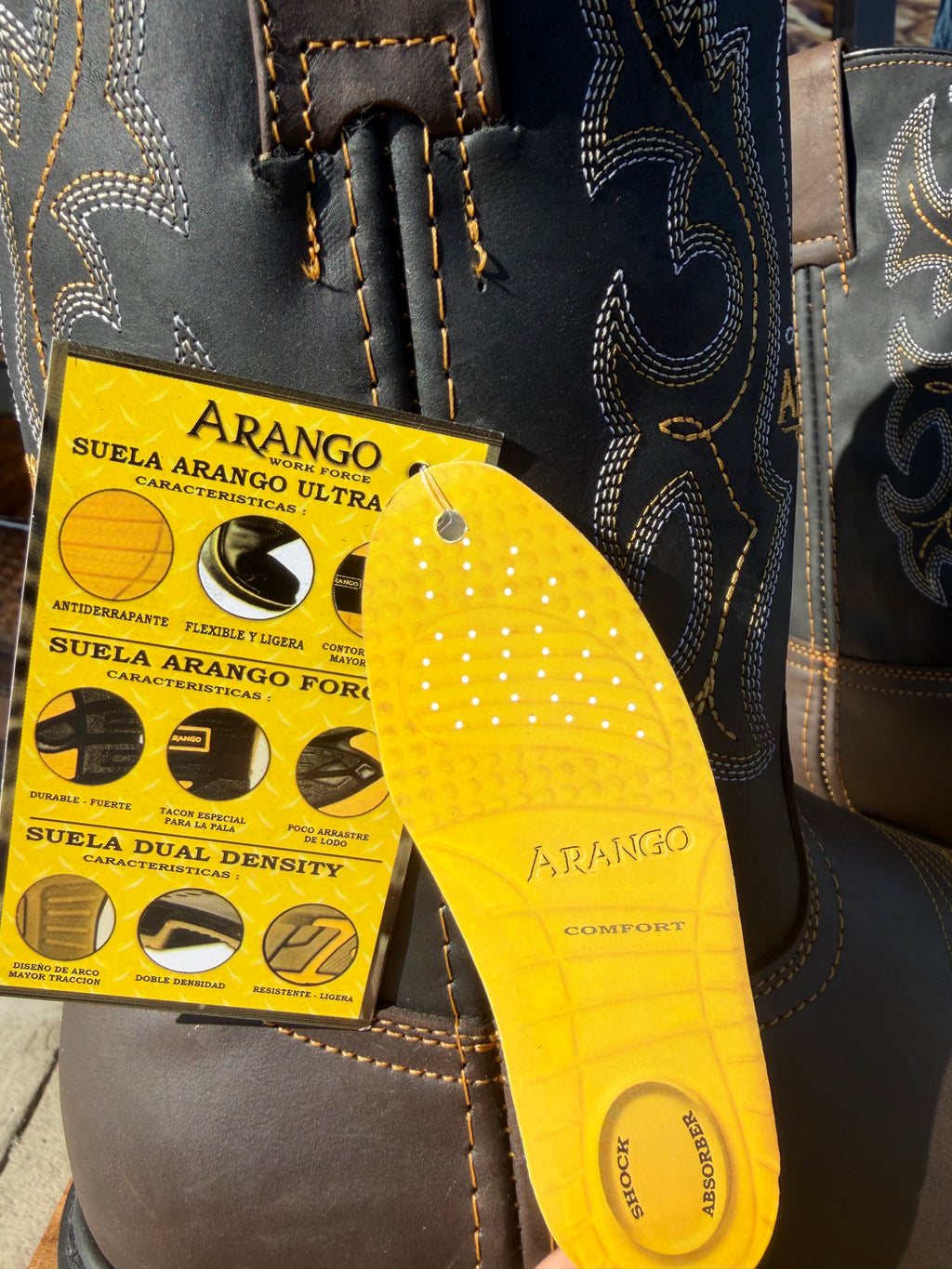 Arango Dark Brown Work Boots (steel-toe available)