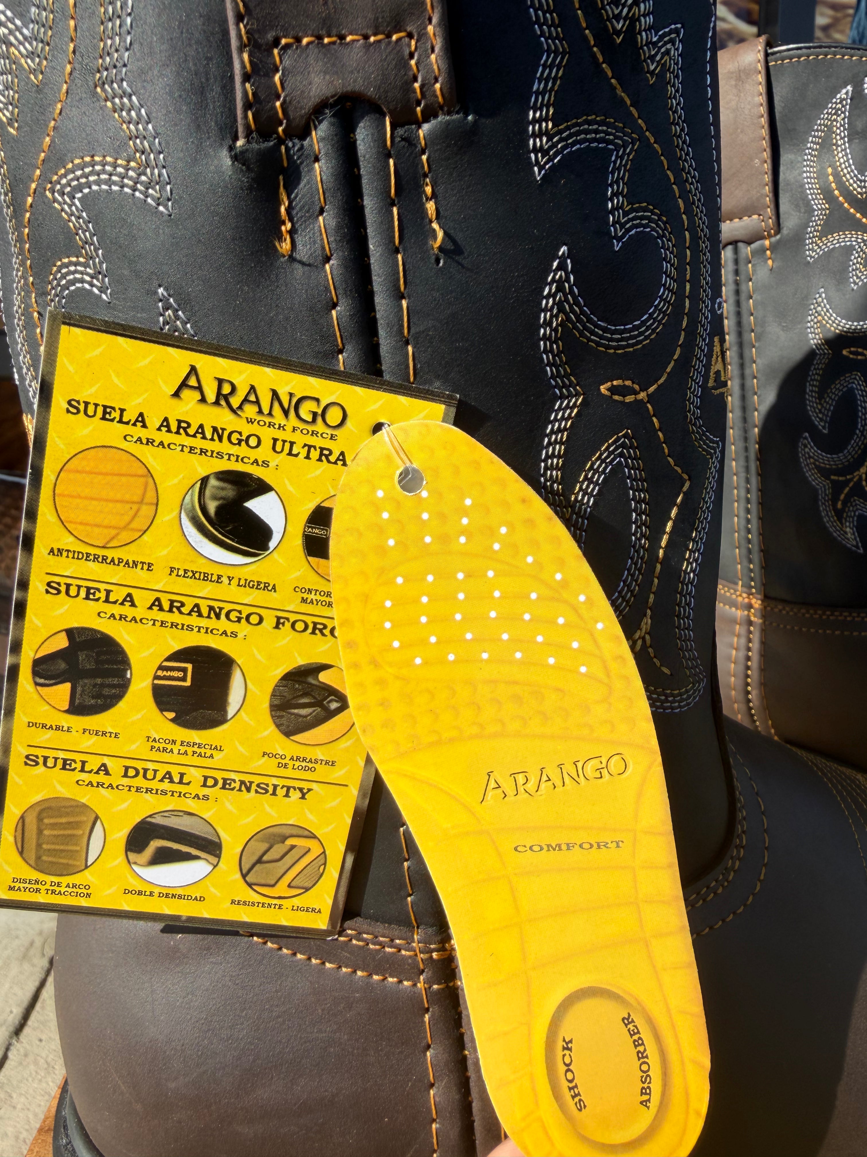 Arango Dark Brown Work Boots (steel-toe available)