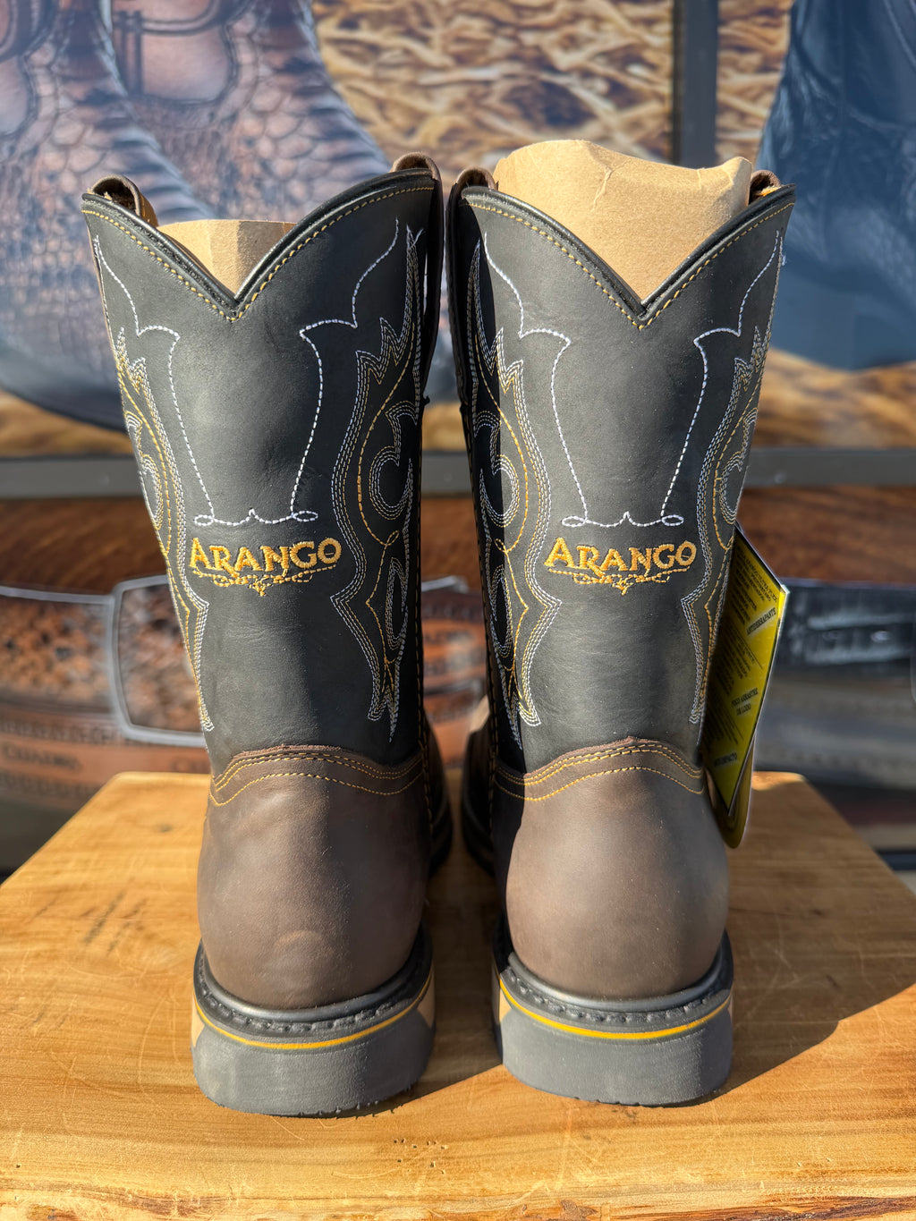 Arango Dark Brown Work Boots (steel-toe available)